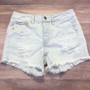American Eagle High-Waisted Distressed Shorts